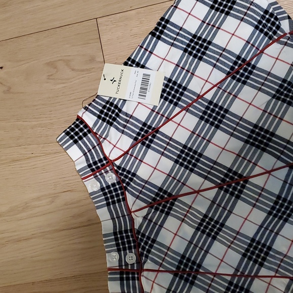 Tuckernuck Americana Plaid Woven Renee Golf Skort Red Navy NWT Size XS - Picture 3 of 3